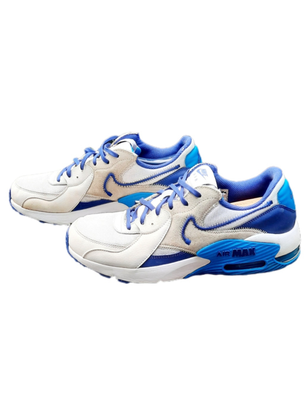 MensNike Air Max Excee 'White Deep Royal Blue' sneakers. Size 10.5